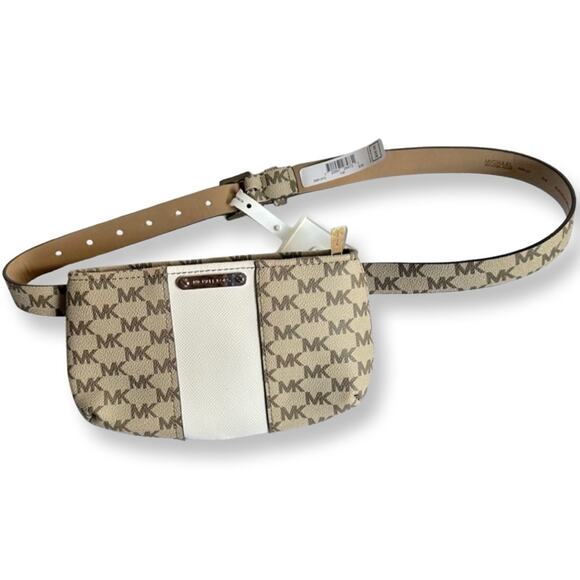 NWT Michael Kors Two Tone Belt Bag Medium - Picture 1 of 8